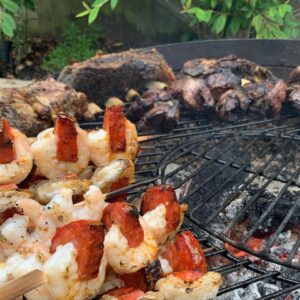 King Prawn and Chorizo BBQ Skewers